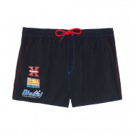 Diesel Swim Shorts With Retro Logos-Black