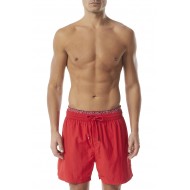 Diesel Swim Shorts With Double Waist-Red