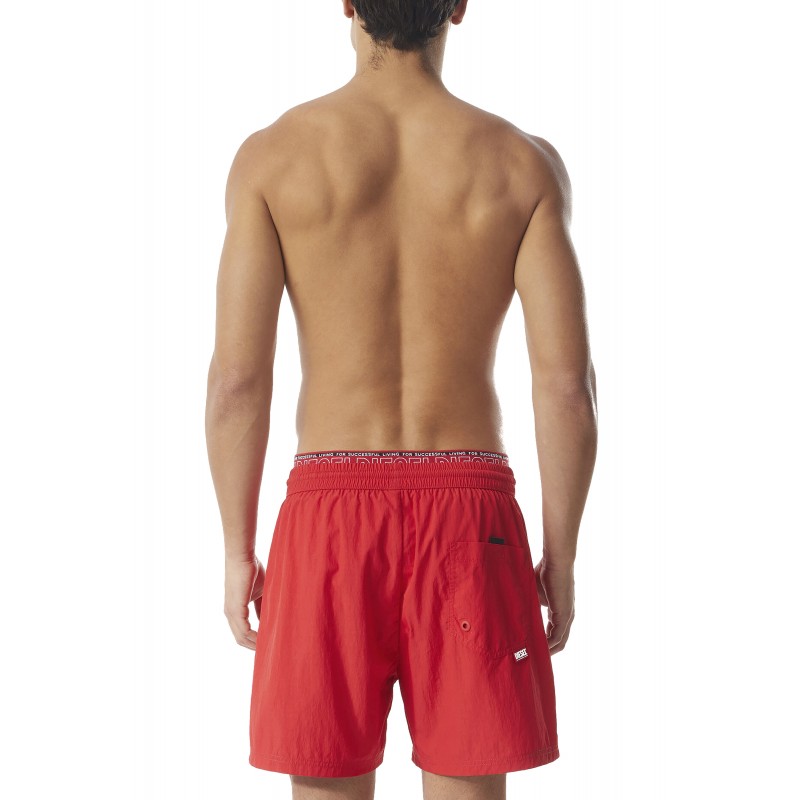 Diesel Swim Shorts With Double Waist-Red