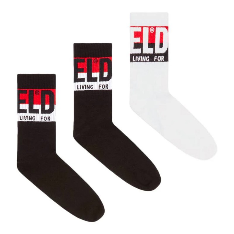 Diesel Socks 3 Pack-Black/White Diesel Socks 3 Pack-Black/White