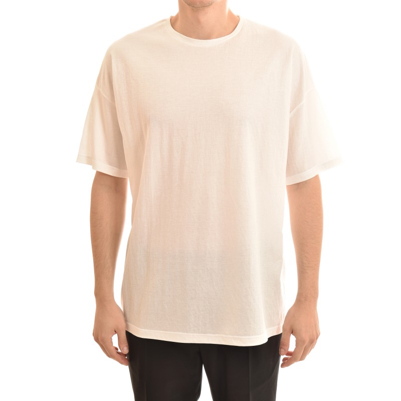 Twin Black Relaxed Fit T-Shirt-White Twin Black Relaxed Fit T-Shirt-White