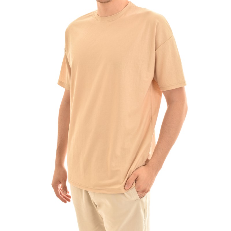 Twin Black Micropattern T-Shirt In Relaxed Fit-Beige Twin Black Micropattern T-Shirt In Relaxed Fit-Beige