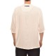 Twin Black Plain Relaxed Fit Crewneck T-Shirt-Off White