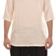 Twin Black Plain Relaxed Fit Crewneck T-Shirt-Off White
