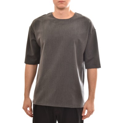 Twin Black Boxy Fit Oversized T-Shirt-Anthracite