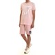 Twin Black T-Shirt Monogramma-Pink