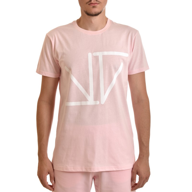 Twin Black T-Shirt Monogramma-Pink