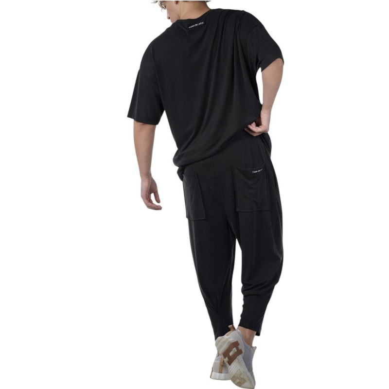 Twin Black T-Shirt Oversized Rib-Black Twin Black T-Shirt Oversized Rib-Black