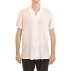 Twin Black Short Sleeved Button Up Shirt-White Twin Black Short Sleeved Button Up Shirt-White