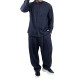 Twin Black Shirt Mao Collar Denim-Blue
