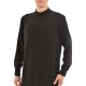 Twin Black Mao Semi Button-Up Long Shirt-Black Twin Black Mao Semi Button-Up Long Shirt-Black