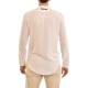 Twin Black Mao Collar Shirt With Hidden Buttonline-White Twin Black Mao Collar Shirt With Hidden Buttonline-White