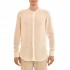 Twin Black Mao Collar Shirt With Hidden Buttonline-Natural