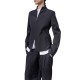 Lotus Eaters Blazer Pleated Pattern Zip Up-Black Lotus Eaters Blazer Pleated Pattern Zip Up-Black