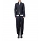 Lotus Eaters Blazer Pleated Pattern Zip Up-Black Lotus Eaters Blazer Pleated Pattern Zip Up-Black