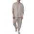 Twin Black Trousers Loose Fit-Beige