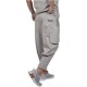 Twin Black Trousers Elastic Waist With Pockets-Stone Twin Black Trousers Elastic Waist With Pockets-Stone