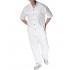Twin Black Trousers Relaxed Fit Elastic Waist-White