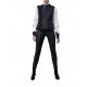 Lotus Eaters Gilet With Rib Texture Contrast-Black