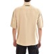 Twin Black Semi-Linen Overshirt With Flap Pockets-Beige Twin Black Semi-Linen Overshirt With Flap Pockets-Beige