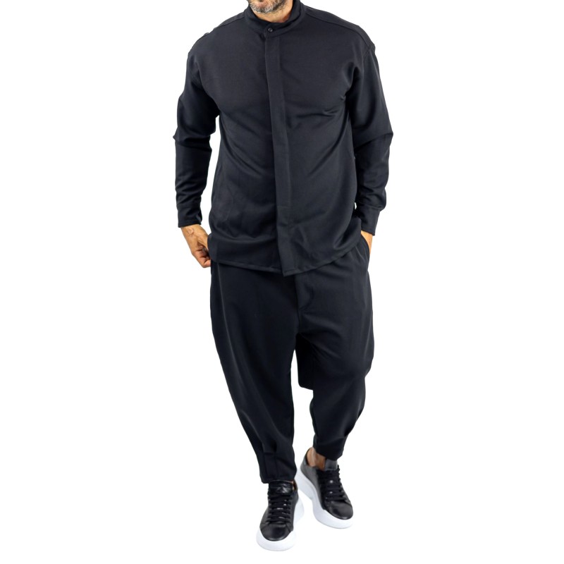 Twin Black Shirt Mao-Black