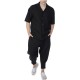 Twin Black Shirt Open Collar-Black Twin Black Shirt Open Collar-Black