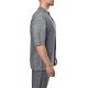 Twin Black Shirt Mao Linen Denim-Blue