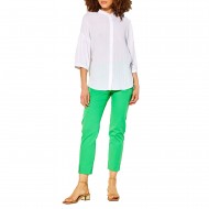 Forel Capri Elastic Trousers With Small Tears-Green