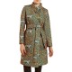 Forel Double Breasted Patterned Coat-Orange/Blue Forel Double Breasted Patterned Coat-Orange/Blue