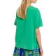 Forel Relaxed Fit Satin Blouse-Green Forel Relaxed Fit Satin Blouse-Green