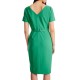 Forel Pencil Dress With Belt & Golden Details-Green Forel Pencil Dress With Belt & Golden Details-Green