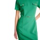 Forel Pencil Dress With Belt & Golden Details-Green Forel Pencil Dress With Belt & Golden Details-Green