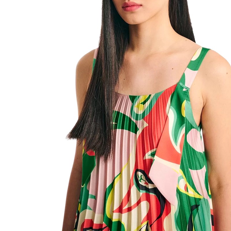 Forel Colorwaved Pleated Dress-Multicolor Forel Colorwaved Pleated Dress-Multicolor
