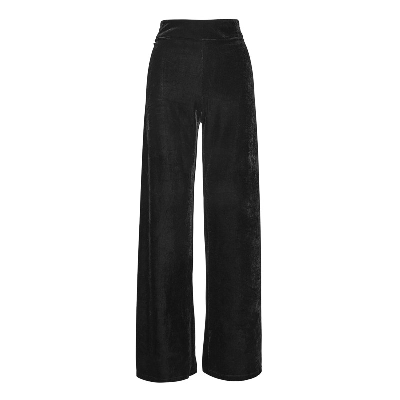 Forel Wide Leg Trousers Velvet-Black