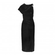Forel Midi Dress Velvet-Black