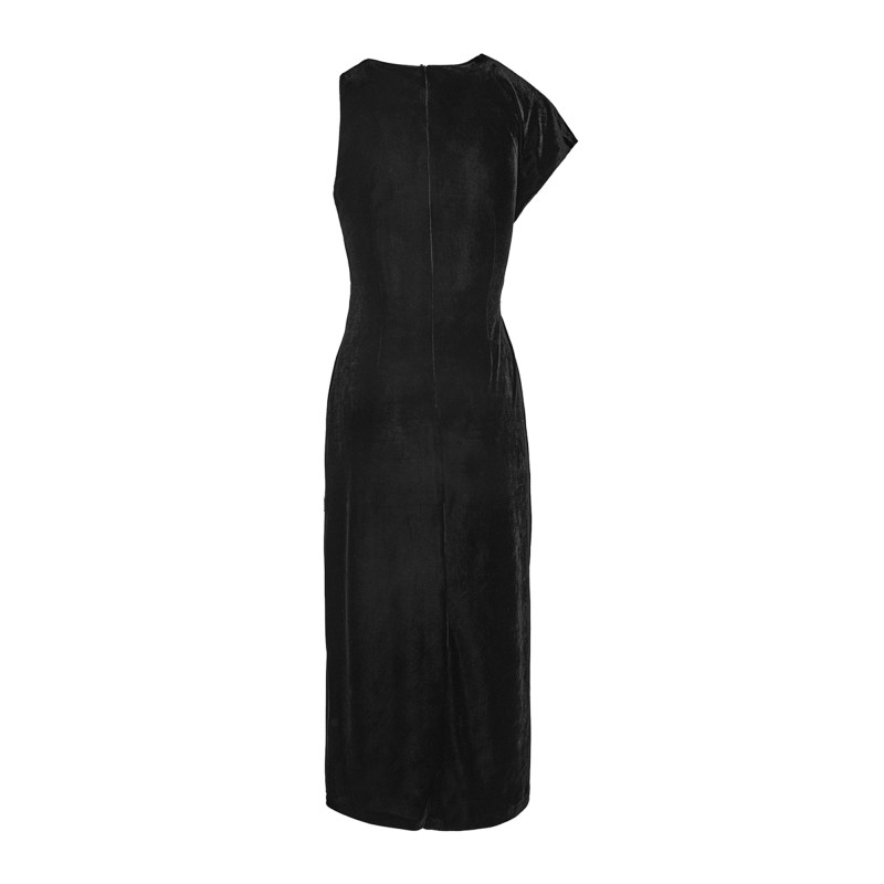 Forel Midi Dress Velvet-Black Forel Midi Dress Velvet-Black