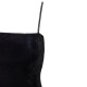 Forel Mini Dress Velvet Straps With Stones-Black