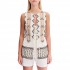 Forel Blouse Case Study Sleeveless Embroidery-Camel