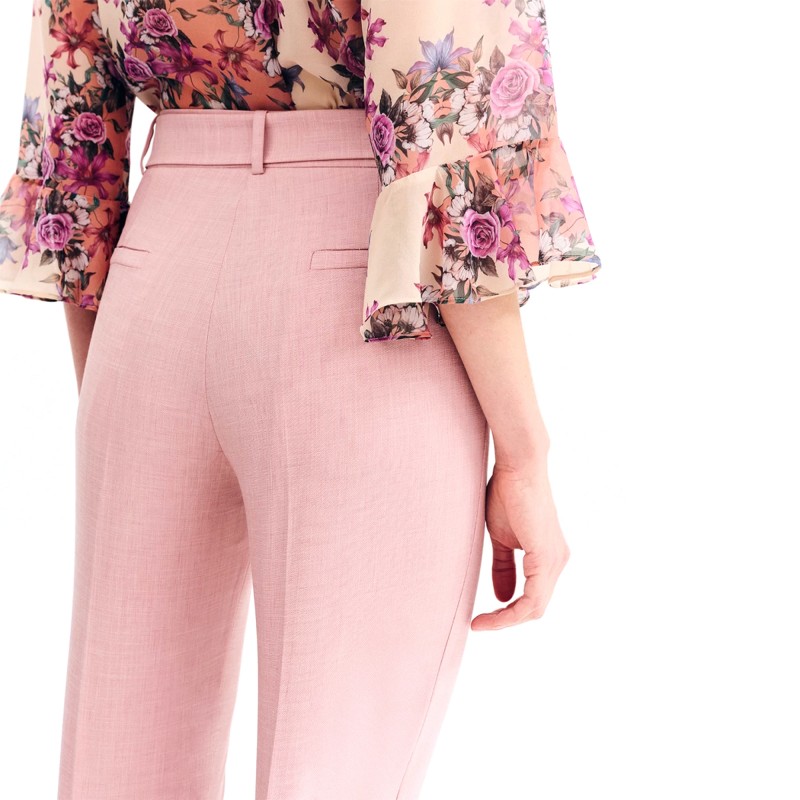 Forel Trousert With Belt-Pink