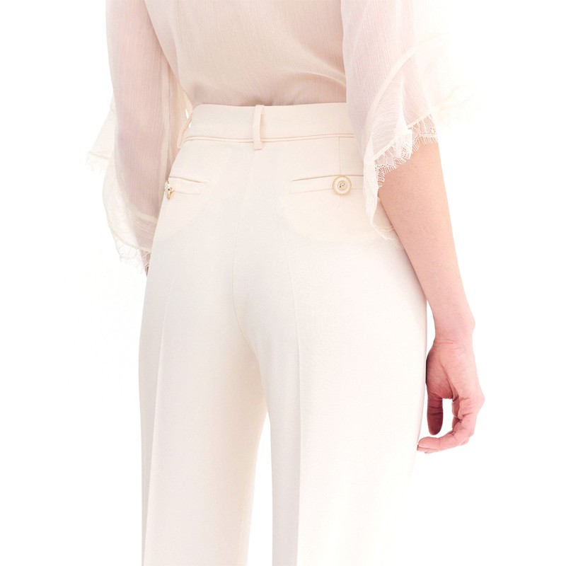 Fore Trousers With Button-Vanilla
