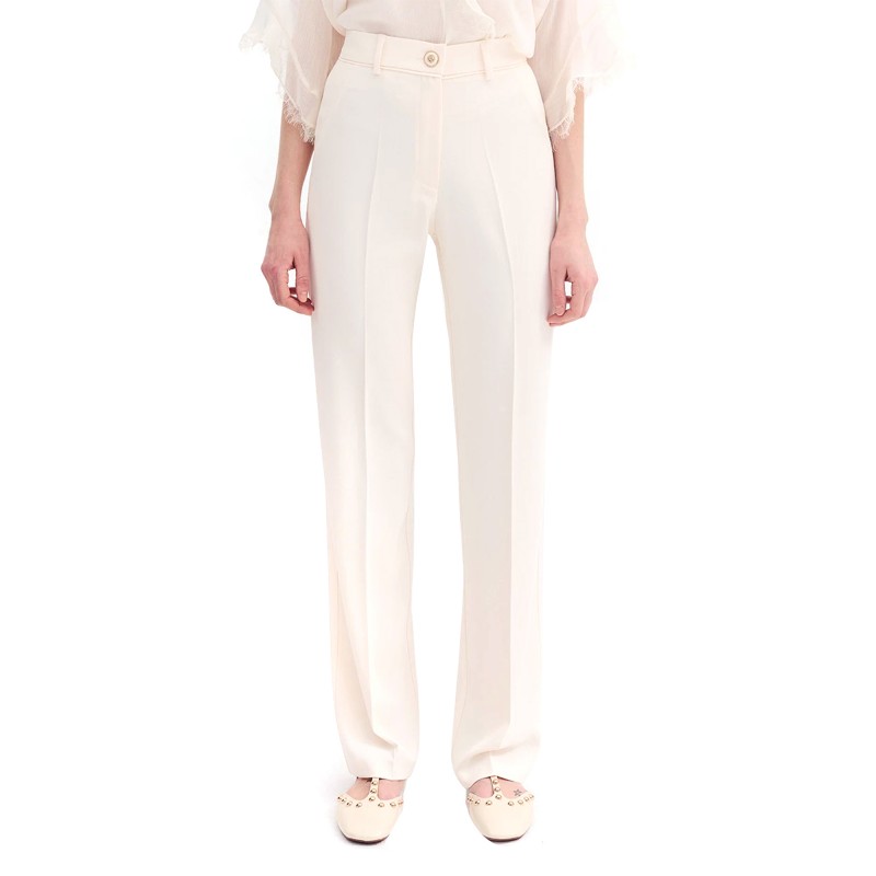 Fore Trousers With Button-Vanilla