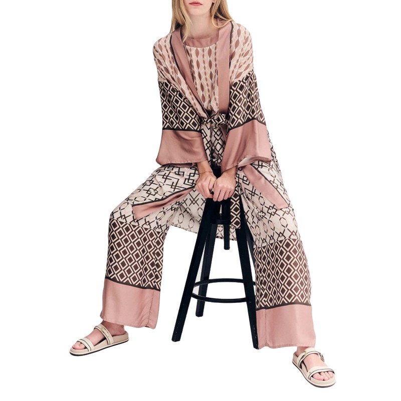 Forel Case Study Trousers With Print-Beige/Brown