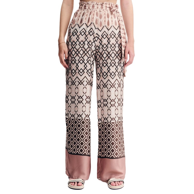 Forel Case Study Trousers With Print-Beige/Brown