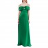 Forel Dress Satin With Bow Maxi-Green