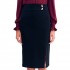 Forel Skirt With Gold Buttons Detail-Black