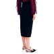 Forel Skirt With Gold Buttons Detail-Black
