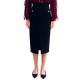 Forel Skirt With Gold Buttons Detail-Black