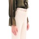 Forel Trousers With Gold Buttons-Vanilla