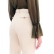 Forel Trousers With Gold Buttons-Vanilla