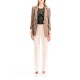 Forel Trousers With Gold Buttons-Vanilla